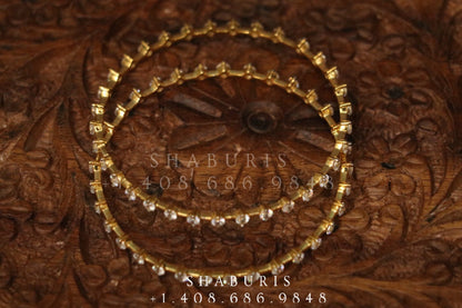 Kids Indian Jewelry,South Indian Jewelry,silver indian Bangles,pure silver Swaroski Bangles,Indian Wedding Jewelry -NIHIRA-SHABURIS