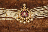Polki Diamond Choker Pure Silver jewelry Indian ,polki Necklace,Indian Necklace,uncut diamond choker,diamond haram-NIHIRA-SHABURIS