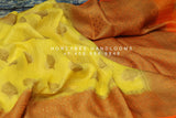 Raw mango Sarees inspired silk Sarees,Pure Silk Sarees,kora silk,banarasi weave saree,handloom saree,yellow saree - NIHIRA