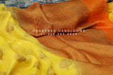 Raw mango Sarees inspired silk Sarees,Pure Silk Sarees,kora silk,banarasi weave saree,handloom saree,yellow saree - NIHIRA