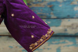 Silk Saree Blouse | Silk Blouse | zardhosi work Blouse | purple Saree Blouse | Stitched Saree Blouse | Honeybee Handlooms
