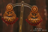 jhumka,big jhumka,swarovski,south sea pearl earring,party wear earrings,designer jewelry,hand picked jewelry,chandbali jewelry