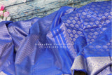 Silver zari Pattu Sarees online,South Indian Sarees,Pure Silk Sarees,Kanjivaram Saree,kanchi pattu saree,Zari saree,blue  saree - NIHIRA