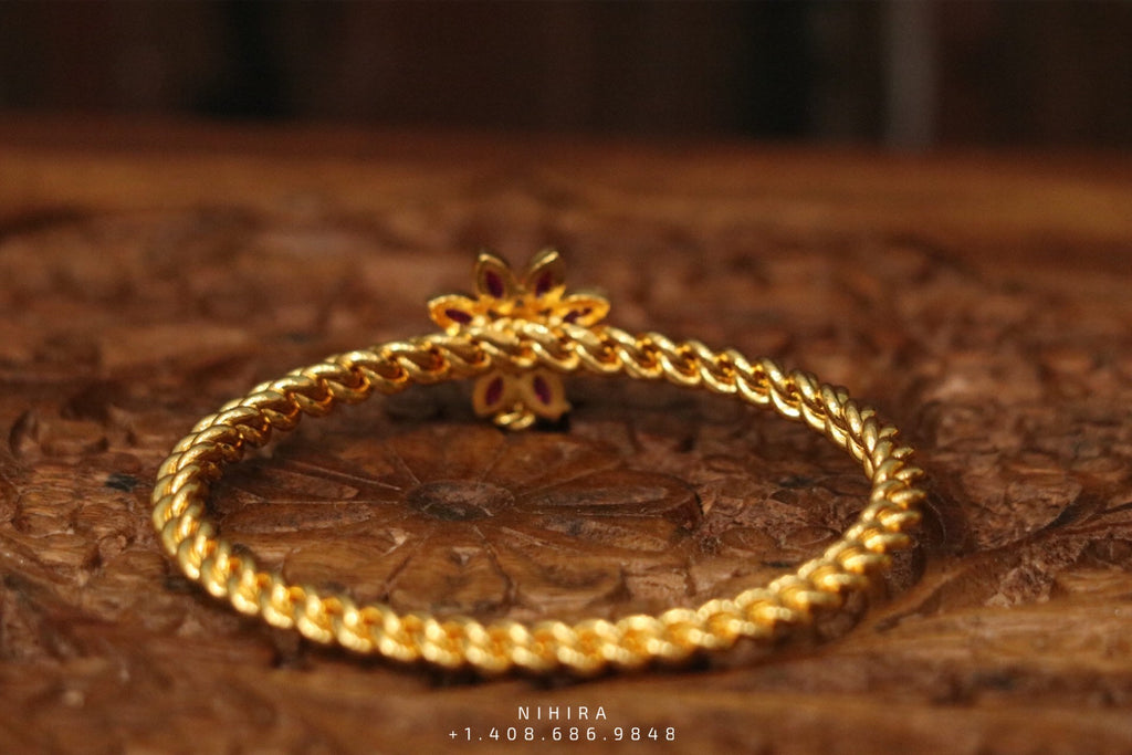 5 Line Diamond with Diamond Exciting Design Rose Gold Bracelet for Men   Soni Fashion