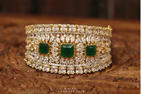 Diamond bangle,Gold Plated Jewellery Indian ,Artificial Jewellery,diamond bracelet ,Indian Wedding Jewelry-NIHIRA-SHABURIS