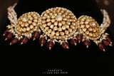 Pearl polki choker,Pure Silver jewelry Indian, diamond choker set,Sabyasachi jewelry inspired,Indian Bridal,Indian Jewelry-NIHIRA-SHABURIS