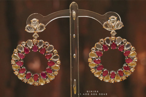 Chandelier earrings ,party wear earrings,designer jewelry,hand picked jewelry,celebrity jewelry,fashion jewelry,fusion jewelry earrings