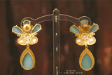 Chandelier earrings ,party wear earrings,designer jewelry,hand picked jewelry,celebrity jewelry,fashion jewelry,fusion jewelry earrings