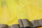 Raw Mango saree Inspired,Pure Silk Sarees,chanderi Saree,lemon yellow saree,silk saree,singhania  saree inspired - NIHIRA