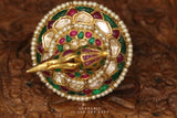 Polki Diamond ring ,engagement ring,Pure silver ring Indian,Indian wedding ring,Indian Wedding Jewelry -NIHIRA-SHABURIS