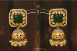 Latest Indian Jewelry,Pure Silver Jewellery Indian ,Moissanite Earrings,polki jhumka,Indian Bridal,Indian Wedding Jewelry-NIHIRA-SHABURIS