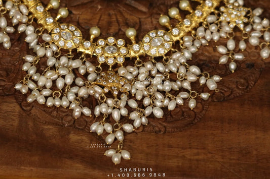 Guttapusalu Haram,Latest Indian Jewelry,Pure Silver Jewellery Indian ,Guttapusalu,Indian Bridal,Indian Wedding Jewelry-NIHIRA-SHABURIS