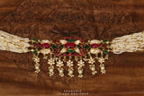 Indian Bridal Jewelry,Pure Silver Jewellery Indian ,Kundan Choker,Big Indian Necklace,Indian Bridal,Indian Wedding Jewelry-NIHIRA-SHABURIS