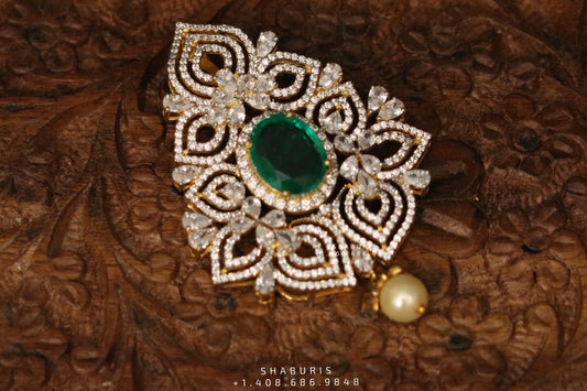 Swarovski pendant,swarovski chain,sabyasachi jewelry inspired Traditional indian Jewelery,Polki haram,Pure silver jewelry-NIHIRA