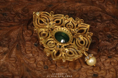 Swarovski pendant,swarovski chain,sabyasachi jewelry inspired Traditional indian Jewelery,Polki haram,Pure silver jewelry-NIHIRA