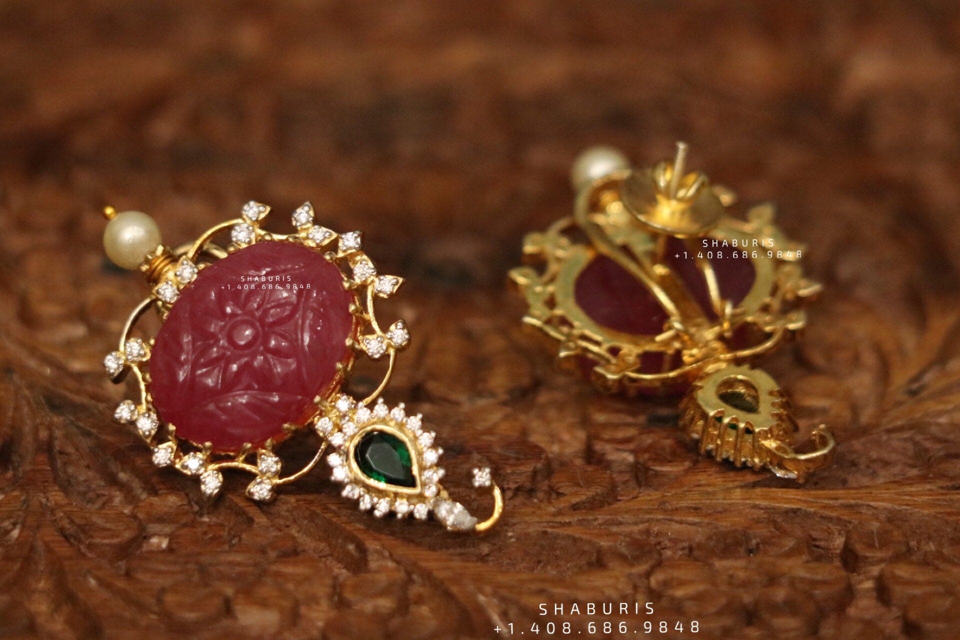 Pure Silver Jewellery Indian ,Big Studs,Big Indian Studs,Jhumkas,Indian Bridal,Indian Wedding Jewelry,pure Silver jewelry-NIHIRA-SHABURIS