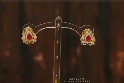 Pure Silver Jewellery Indian ,diamond jhumka ,Big Indian Studs,Jhumkas,Indian Bridal,Indian Wedding Jewelry,pure Silver jewelry-SHABURIS