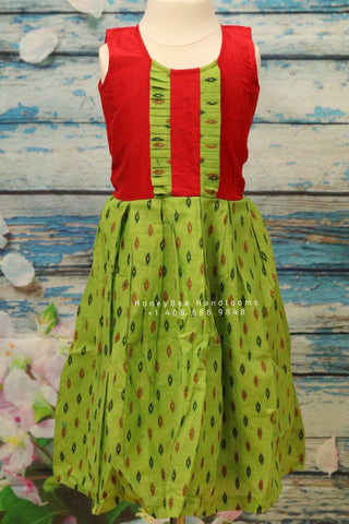 Indian kids dress | ikkat dress | Indian cotton dress for kids | Bollywood dress | Kids Maxi Dress | Indianwear | HoneyBee Handlooms