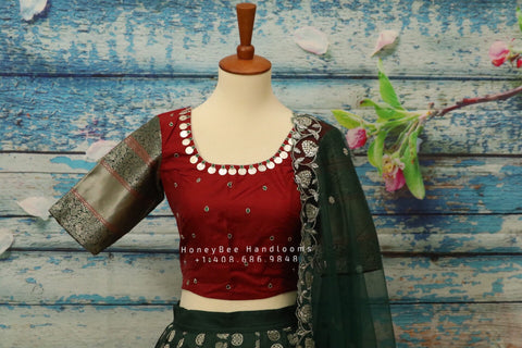 Kids half saree,green lehenga,latest indian designer wear,indian lehenga,Half Saree,party wear,indian teens dress,ruffle sleeve dress