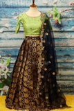 Kids half saree,green lehenga,latest indian designer wear,indian lehenga,Half Saree,party wear,indian teens dress,ruffle sleeve dress