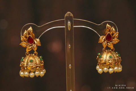 Diamond jhumka,big jhumka,swarovski,south sea pearl earring,party wear earrings,designer jewelry,hand picked jewelry,celebrity jewelry