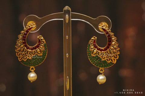 Diamond jhumka,big jhumka,swarovski,south sea pearl earring,party wear earrings,designer jewelry,hand picked jewelry,celebrity jewelry