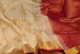 Lyte weight Pattu Sarees online,South Indian Sarees,Pure Silk Sarees,Kanjivaram Saree,kanchi pattu saree,Zari saree,off white saree - NIHIRA