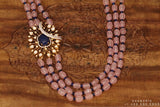 Tassel pendant,swarovski chain,sabyasachi jewelry inspired Traditional indian Jewelery,Polki haram,Pure silver jewelry-NIHIRA