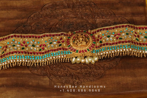 Maggam Work Waistbelt | Vaddanam | Vadiyanam | Saree Belt | Hip Belt | Hip Chain |Sabyasachi Belt|Bangles|HoneyBee Handlooms