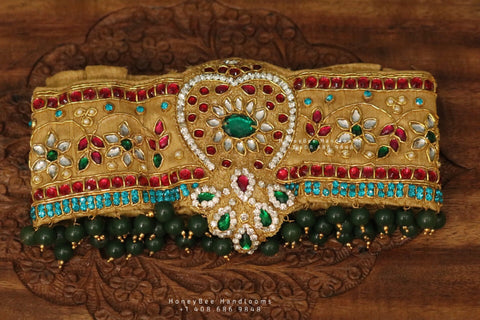 Maggam Work Waistbelt | Vaddanam | gold vaddanam belt - Vadiyanam | Saree Belt | Hip Belt | Hip Chain | Sabyasachi Belt |HoneyBee Handlooms