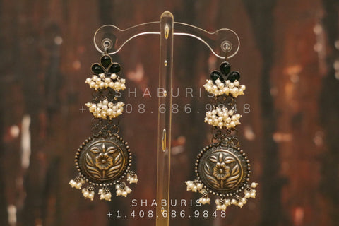 Oxidized Jewelry,Pure Silver jewelry Indian,amrapali jewelry inspire,tribal earrings,Indian Jewelry,peacock jewelry,NIHIRA-SHABURIS