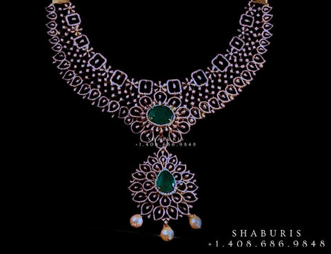 Diamond necklace,Pure silver polki choker Indian necklace ,maang tikka sabyasachi jewelry inspired Shaburis