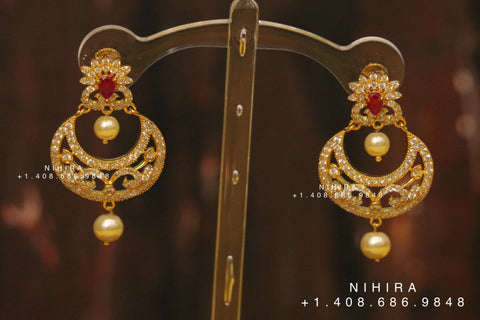 jhumka,big jhumka,swarovski,south sea pearl earring,party wear earrings,designer jewelry,hand picked jewelry,chandbali jewelry