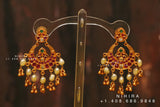 jhumka,big jhumka,swarovski,south sea pearl earring,party wear earrings,designer jewelry,hand picked jewelry,chandbali jewelry
