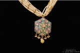 Pure Silver Jewellery Indian ,Menakari pendent,Big Indian Necklace,Indian jadau ,Indian Wedding Jewelry,pure Silver jewelry-NIHIRA-SHABURIS
