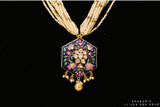 Pure Silver Jewellery Indian ,Menakari pendent,Big Indian Necklace,Indian jadau ,Indian Wedding Jewelry,pure Silver jewelry-NIHIRA-SHABURIS