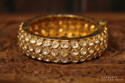 Bollywood Jewelry,Pure Silver Jewellery Indian ,Bangle,Big Kundan Bangle,Indian Bridal,Indian Wedding Jewelry-NIHIRA-SHABURIS