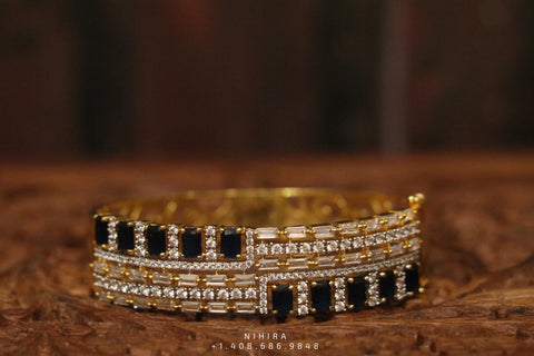 Diamond bangle,Gold Plated Jewellery Indian ,Artificial Jewellery,diamond bracelet ,Indian Wedding Jewelry-NIHIRA-SHABURIS