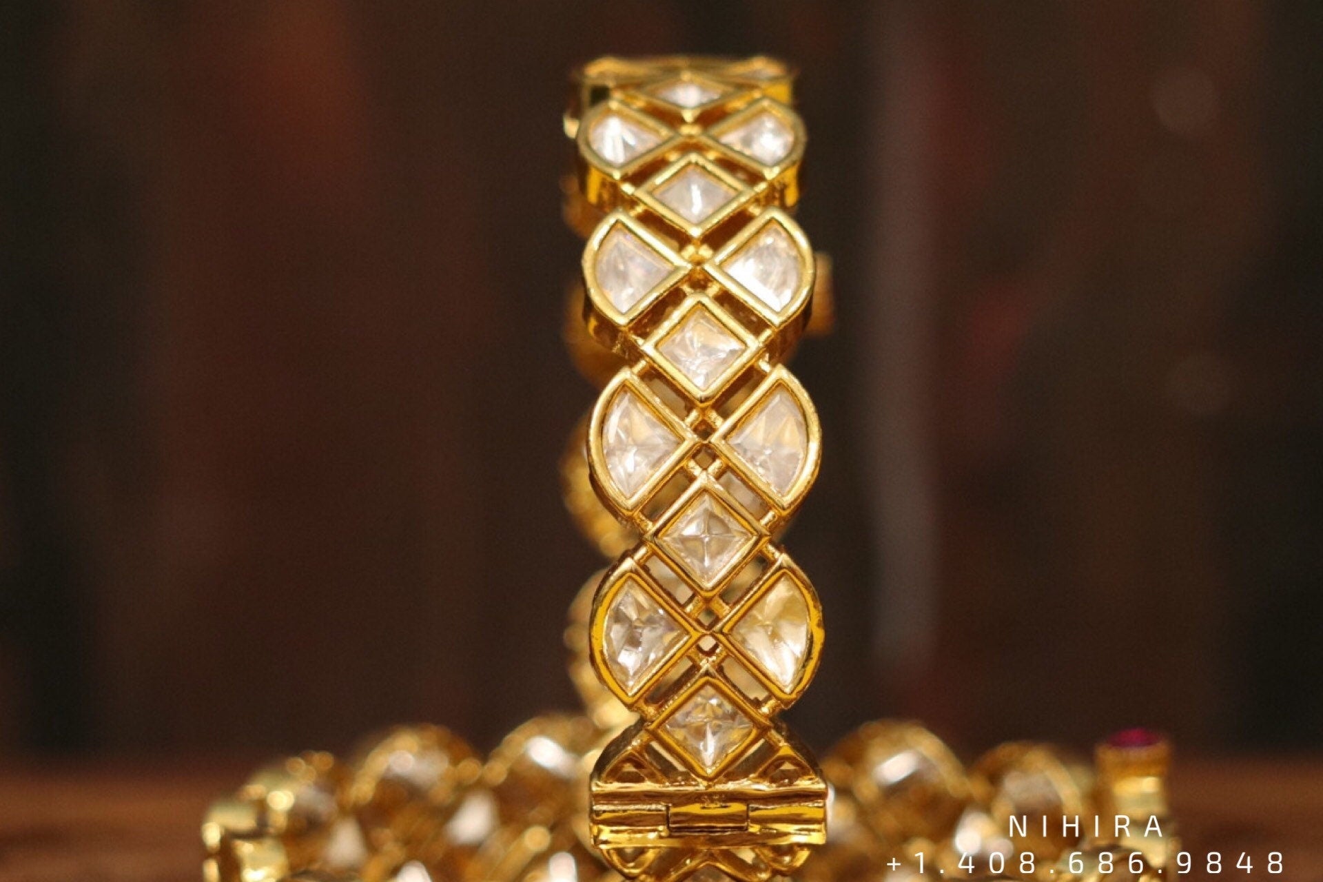 Menakari bangle,polki bangle,adjustable kada,openable bangle,wedding jewelry,sanyasachi jewelry inspired,high end jewelry,fashion jewelry