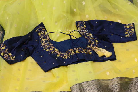 Raw Mango saree Inspired,Pure Silk Sarees,chanderi Saree,lemon yellow saree,silk saree,singhania  saree inspired - NIHIRA