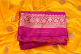 Raw mango saree inspired,Lyte weight Sarees online,South Indian Sarees,Pure Banaras Sarees,Saree Blouse, handloom saree,yellow saree NIHIRA