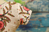 Silk Saree Blouse | Silk Blouse | zardhosi work Blouse | white Saree Blouse | Stitched Saree Blouse | Honeybee Handlooms
