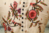 Silk Saree Blouse | Silk Blouse | zardhosi work Blouse | white Saree Blouse | Stitched Saree Blouse | Honeybee Handlooms