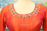 Silk Saree Blouse | Silk Blouse | zardhosi work Blouse | peach Saree Blouse | Stitched Saree Blouse | Honeybee Handlooms