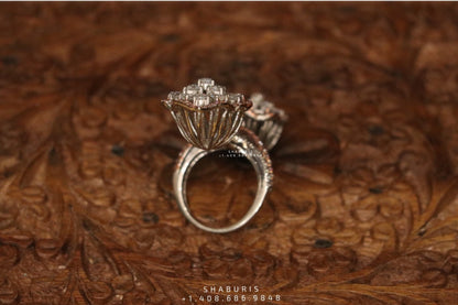 Pure Silver Jewellery Indian ,Engagement Ring sterling silver,white gold Bridal,Indian Wedding Jewelry,pure Silver jewelry-NIHIRA-SHABURIS