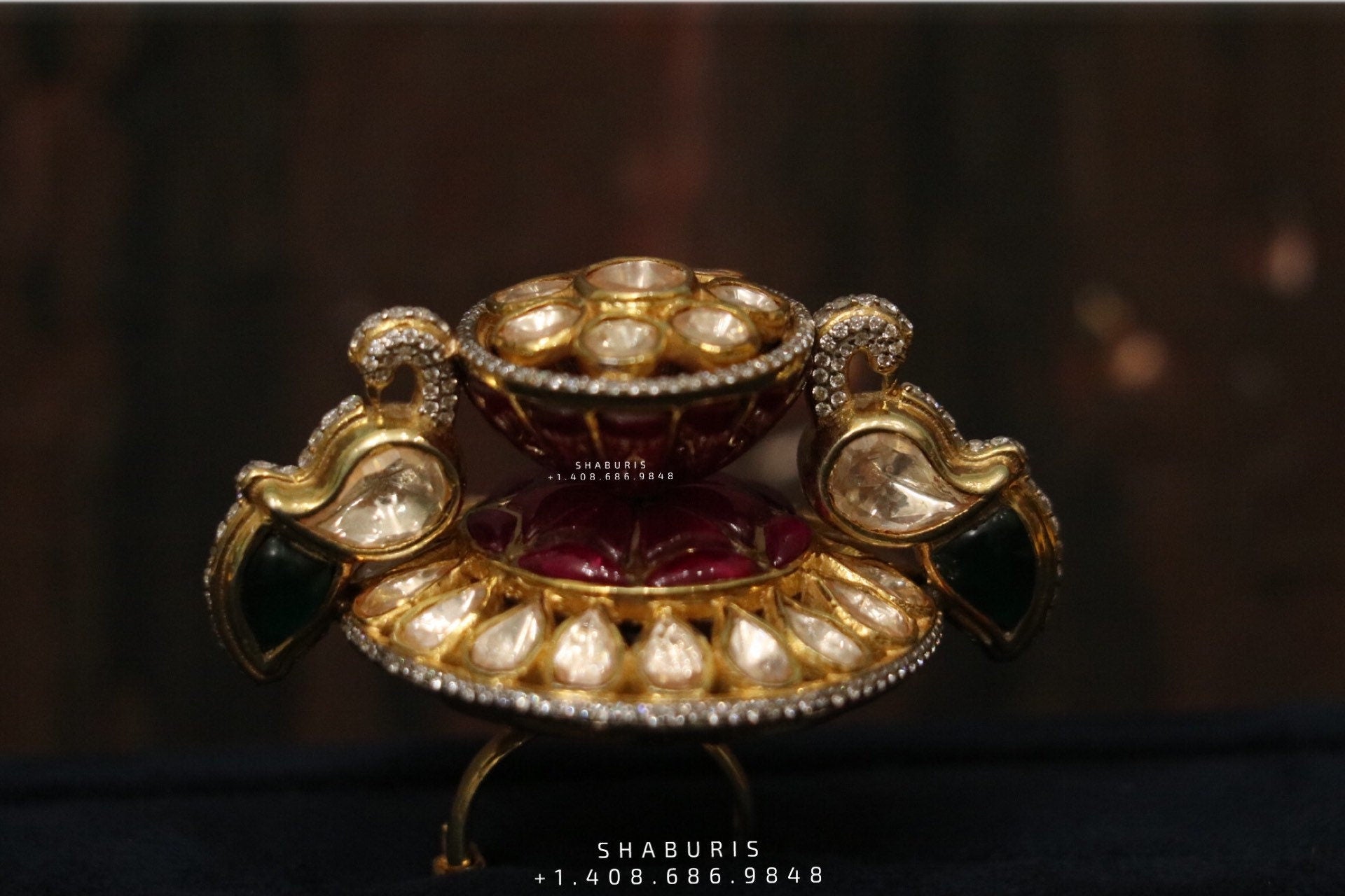 Pure Silver Jewellery Indian ,Engagement Ring sterling silver,white gold Bridal,Indian Wedding Jewelry,pure Silver jewelry-NIHIRA-SHABURIS