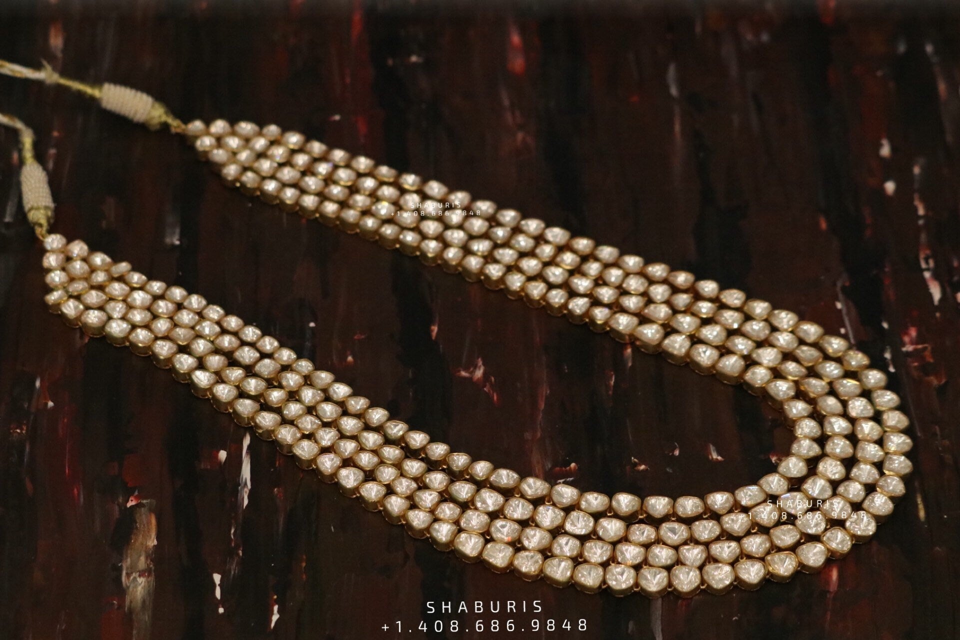 Polki set Jewelry,Pure Silver Jewellery Indian,Moissanite Maharani set,Sabyasachi style,Indian Bridal,Indian Wedding Jewelry-NIHIRA-SHABURIS