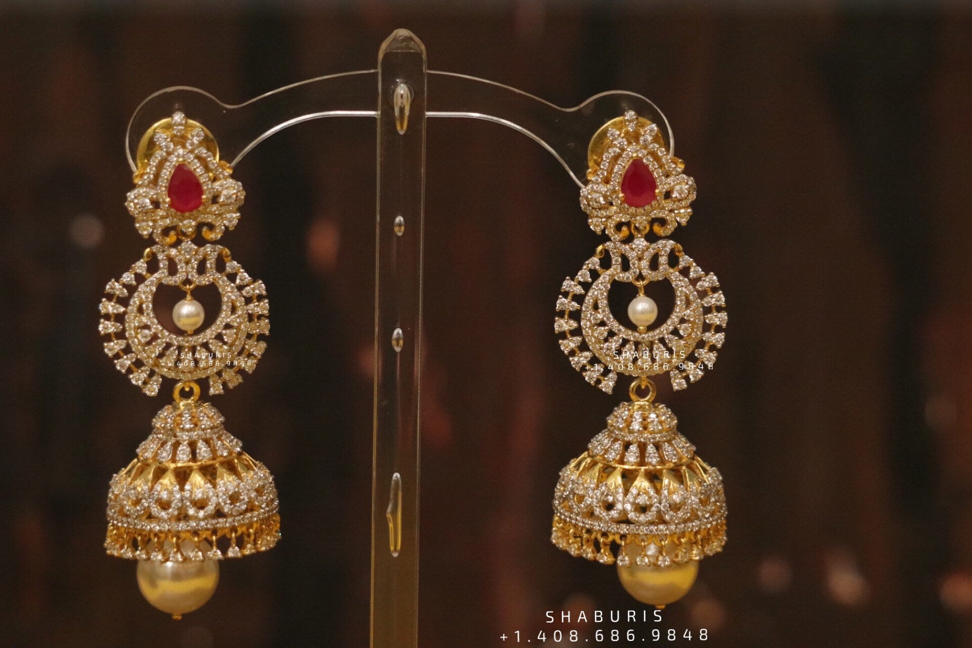 Pure Silver Jewellery Indian ,diamond jhumka ,Big Indian Studs,Jhumkas,Indian Bridal,Indian Wedding Jewelry,pure Silver jewelry-SHABURIS