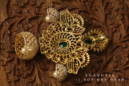 Swarovski pendant,swarovski chain,sabyasachi jewelry inspired Traditional indian Jewelery,Polki haram,Pure silver jewelry-NIHIRA