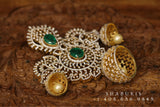 Swarovski pendant,swarovski chain,sabyasachi jewelry inspired Traditional indian Jewelery,Polki haram,Pure silver jewelry-NIHIRA